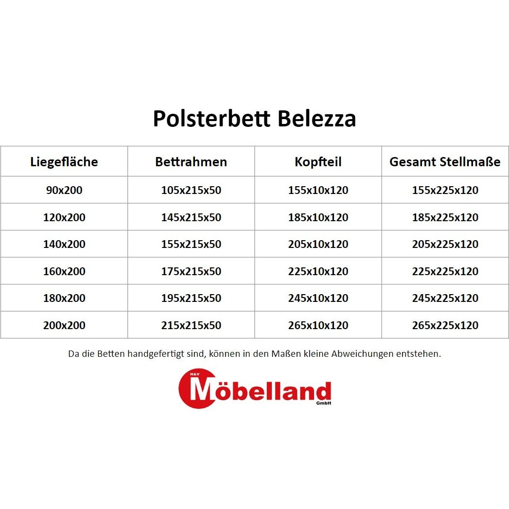 Polsterbett Belezza