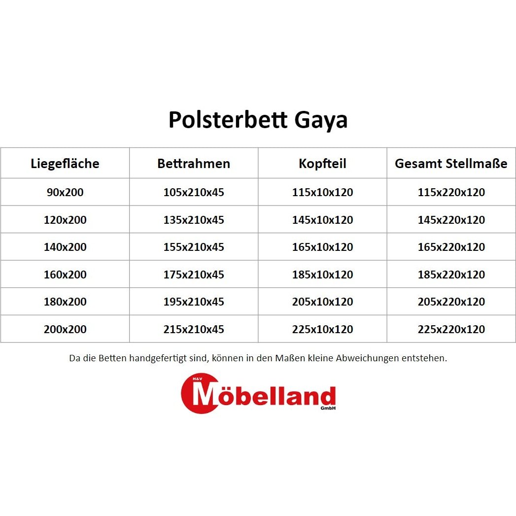 Polsterbett Gaya