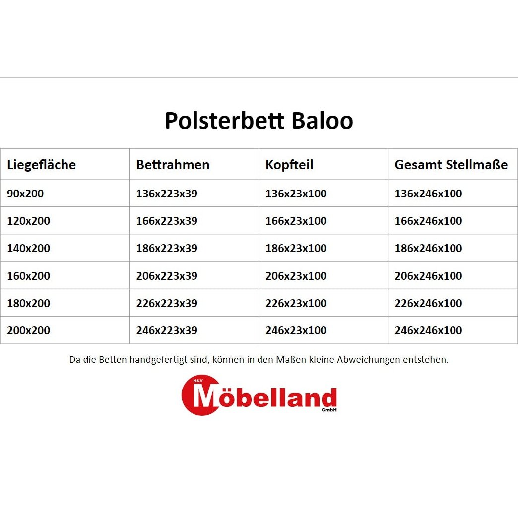 Polsterbett Baloo